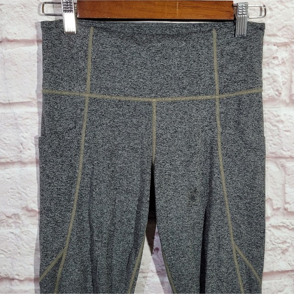 Athleta Heathered Gray High Rise Ankle Leggings - Picture 2 of 10